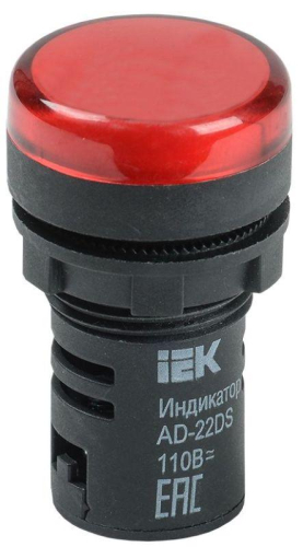 Лампа светосигнальная AD22DS d22мм 110В AC/DC красн. KARAT IEK BLS10-ADDS-110-K04