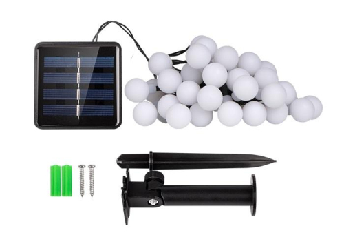 Светильник светодиодный SLR-G07-30M садовый; гирлянда матов. шарики мультицвет солнечная батарея ФАZА 5040847 фото 2