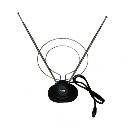 Антенна ТВ комнатная RX-100 телескопич. на подставке с кольцом VHF; UHF 47-860MHz REXANT 34-0100 фото 3