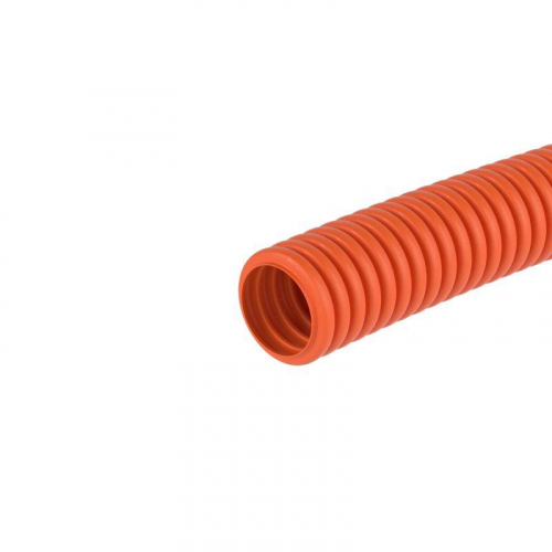 Труба гофрированная ПНД гибкая легкая d32мм без протяжки оранж. (уп.25м) DKC 70932 фото 3