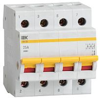 Выключатель нагрузки (мини-рубильник) 4п 25А ВН-32 KARAT IEK MNV10-4-025