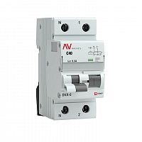 Выключатель автоматический дифференциального тока 2п (1P+N) C 40А 300мА тип AC 6кА DVA-6 Averes EKF rcbo6-1pn-40C-300-ac-av