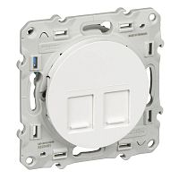 Механизм розетки компьютерной 2-м СП Odace RJ45 кат.5E неэкранир. бел. SchE S52R481