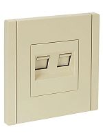 Розетка компьютерная 2-м RJ45 кат.6 FORTE&PIANO FP434 ваниль IEK FP-K20-2-K10