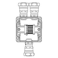 Корпус взрывозащищенный 120х120х90мм 1Ex e IIC Т5 Gb / Ex tb IIIB T95град.C Db IP66 алюм. DKC 1201.121.20.016