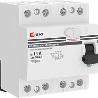 Выключатель дифференциального тока (УЗО) 4п 16А 10мА тип А ВД-100 (электромех.) PROxima EKF elcb-4-16-10-em-a-pro