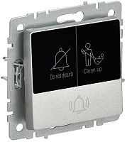 Кнопка звонка BRITE 10А ВС10-1-9-БрА для отелей с индик. механизм алюм. IEK BR-V14-2-10-K47
