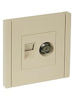 Розетка 2-м TV+RJ45 кат.6 FORTE&PIANO FP437 ваниль IEK FP-AK20-2-K10