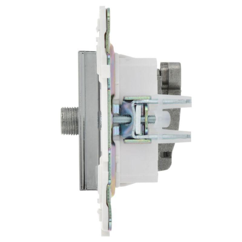 Розетка двойная TV+SAT SKANDY SK-A13N никель IEK SK-AF20-O-K50 фото 3