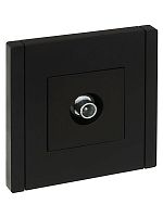 Розетка TV проходная FORTE&PIANO FP129 черн. IEK FP-A10-P-K02