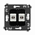 Розетка компьютерная 2-м СП Avanti "Черный квадрат" RJ45 кат.6A без шторок экранир. механизм DKC 4402774