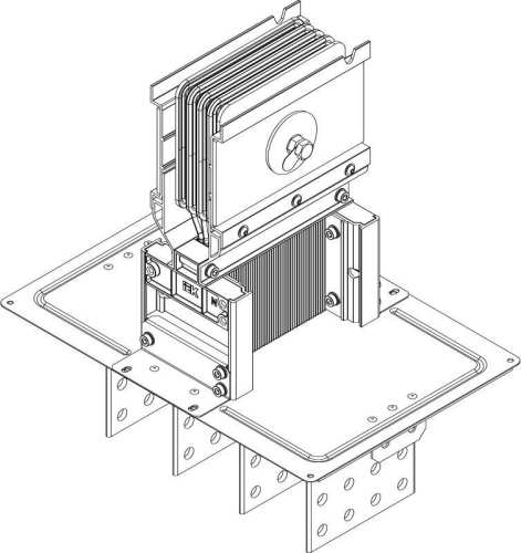 Секция фланцевая Тип2 3200А Al 3L+N+1/2PE НК IP55 тран. IEK LB-3200A5-25-F-F2