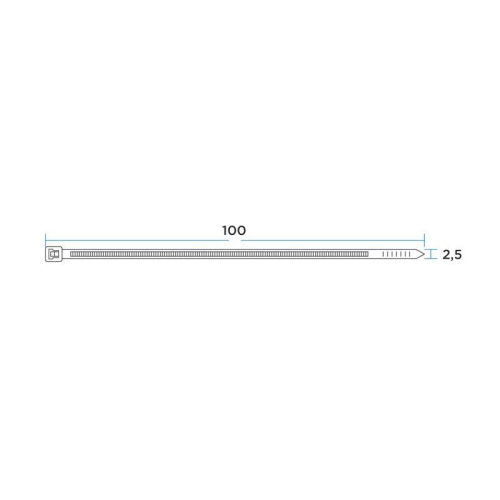 Хомут кабельный 2.5х100 нейл. черн. (уп.100шт) PROCONNECT 57-0101 фото 2