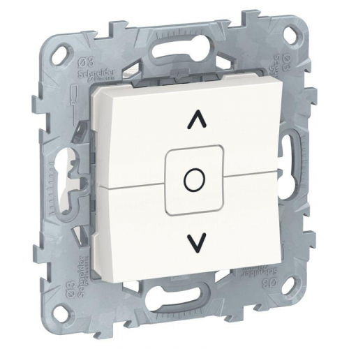 Механизм выключателя жалюзи 2-кл. 2мод. СП Unica New 6А IP21 (сх. 4) бел. SchE NU520818