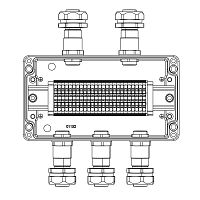 Коробка взрывозащищенная клеммная из алюминия TBE-A-14-(25xHMM.2)-2xKAEPM2MHK-20(A)-3xKAEPM2MHK-20(C)1Ex e IIC Т5 Gb / Ex tb IIICT95град.C Db IP66 DKC 1201.141.22.11D