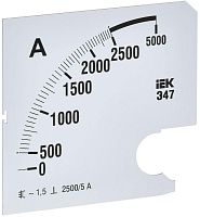 Шкала сменная для амперметра Э47 2500/5А-1.5 96х96мм IEK IPA20D-SC-2500