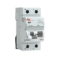 Выключатель автоматический дифференциального тока 2п (1P+N) B 25А 100мА тип AC 6кА DVA-6 Averes EKF rcbo6-1pn-25B-100-ac-av