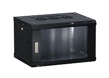 Шкаф настенный 19дюйм TERACOM PRO 9U 600х450мм дверь стеклянная с замком-ручкой черн. EKF TRP-WLL-0964-40B