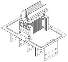 Секция фланцевая Тип2 1600А Al 3L+N+PER IP55 тран. IEK LB-1600A4-35-F-F2