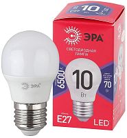 Лампа светодиодная RED LINE LED P45-10W-865-E27 R 10Вт P45 шар 6500К холод. бел. E27 Эра Б0045355