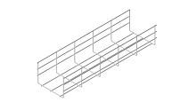 Лоток проволочный 300х100 L3000 сталь 4мм PL100-300-3000 оцинк. КМ LO1292