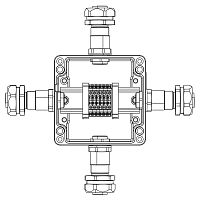 Коробка взрывозащищенная клеммная из алюминияTBE-A-12-(6xCBC.2)-1xKAEPM2MHK-20(A)-1xKAEPM2MHK-20(B)-1xKAEPM2MHK-20(C)-1xKAEPM2MHK-20(D)1Ex e IIC Т5 Gb / Ex tb IIIC T95град.C Db IP66 DKC 1201.121.22.11A