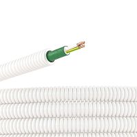 Труба гофрированная ПЛЛ гибкая d20мм безгалоген. (HF) с кабелем ППГнг(А)-HF 3х1.5 РЭК ГОСТ+ бел. (уп.50м) DKC 8L82050HF