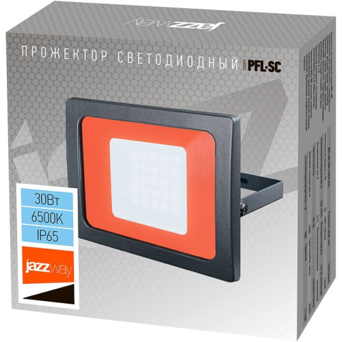 Прожектор светодиодный PFL-SC 30Вт 6500К IP65 190-260В ДО закален. матов. стекло JazzWay 5001404 фото 7