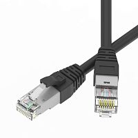 Патч-корд экранированный SLIM CAT6A S/FTP 4х2 28 AWG LSZH 0.2м черн. DKC RN6ASF4502BK-28