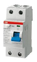 Выключатель дифференциального тока (УЗО) 2п 25А 30мА тип A F202 ABB 2CSF202101R1250
