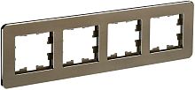 Рамка 4-м BRITE РУ-4-1-Бр метал. латунь RE IEK BR-M42-M-01-K49