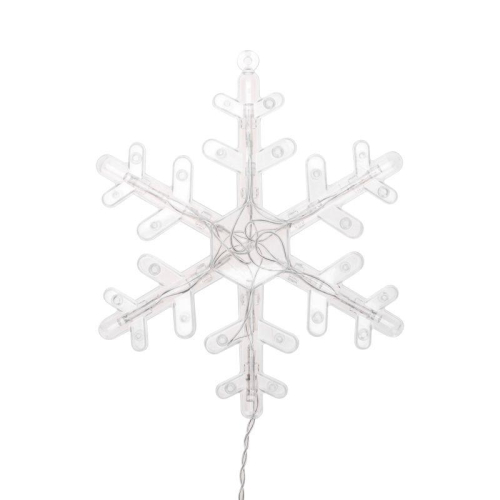 Гирлянда светодиодная "Бахрома" со снежинками 2.4х0.9м 150LED бел. 7.5Вт 230В IP20 с контроллером 8 режимов Neon-Night 255-075 фото 3