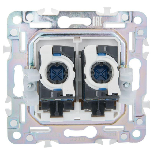 Розетка компьютерная двойн. RJ45 кат.6 SKANDY SK-K04Sa песочн. IEK SK-K20-2-K98 фото 3