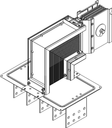 Секция фланцевая вниз Тип1 1250А Cu 3L+N+1/2PE IP55 тран. IEK LB-1250C5-35-F-FD1