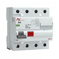 Выключатель дифференциального тока (УЗО) 4п 25А 100мА тип S DV AVERES EKF rccb-4-25-100-s-av