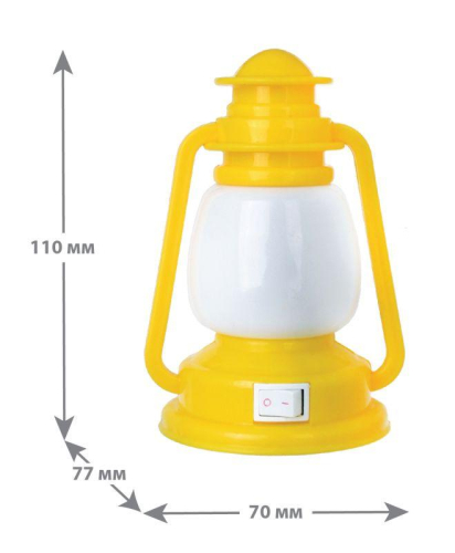 Светильник светодиодный NL-171 "Фонарик" 220В ночник с выкл. желт. Camelion 12527 фото 3