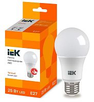Лампа светодиодная 25Вт A80 грушевидная 3000К тепл. бел. E27 230В IEK LLE-A80-25-230-30-E27