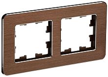 Рамка 2-м BRITE РУ-2-1-Бр метал. коричн. RE AL IEK BR-M22-M-21-K30