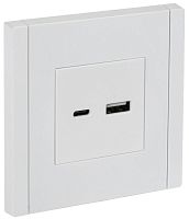 Розетка USB A+C 18Вт FORTE&PIANO FP251 бел. IEK FP-U22-018-K01