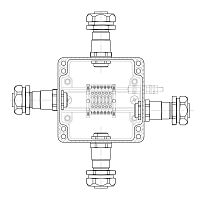 Коробка клеммная взрывозащ. TBE-P-03-(6xCBC.2)-1xKAEPM2MHK-20(A)-1xKAEPM2MHK-20(B)-1xKAEPM2MHK-20(C)-1xKAEPM2MHK-20(D)1Ex e IIC Т5 Gb / Ex tb IIIC T95град.C DbIP66/КЗ полиэстер DKC 1231.031.22.11A