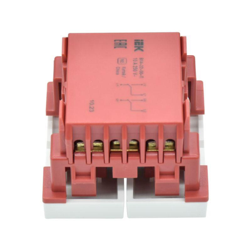Переключатель проходной 2-кл. 2мод. 10А IP20 ВК4-22-00-П бел. PRIMER IEK CKK-40D-PD2-K01 фото 3