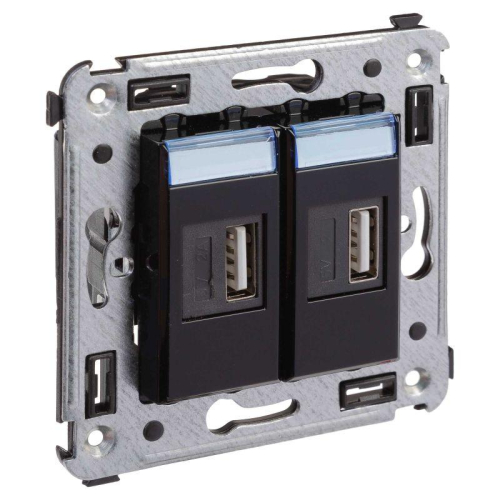 Устройство зарядное USB СП Avanti "Черный квадрат" DKC 4402543 фото 2