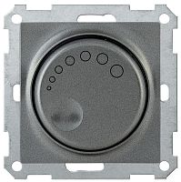 Механизм светорегулятора поворотного СП Bolero СС10-1-1-Б 600Вт с индикацией антрацит IEK EDB11-0600-K95