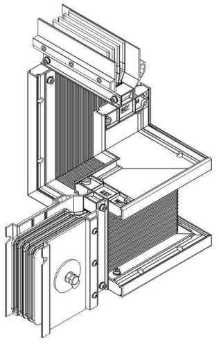 Секция Z-образ. лев. вверх 1600А Al 3L+N+1/2PE НК IP55 тран. IEK LB-1600A5-25-F-ZLU