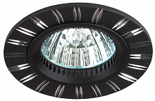 Светильник KL33 AL/BK/1 штампованный поворотный MR16 12В 50Вт сатин никель Эра Б0049557