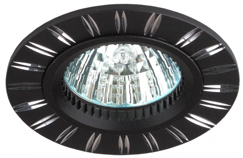 Светильник KL33 AL/BK/1 штампованный поворотный MR16 12В 50Вт сатин никель Эра Б0049557