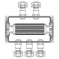 Коробка взрывозащищенная клеммная из полиэстера TBE-P-04-(25xHMM.2)-2xKAEPM2MHK-20(A)-3xKAEPM2MHK-20(C)1Ex e IIC Т5 Gb / Ex tb IIICT95град.C Db IP66/КЗ DKC 1231.041.22.11D