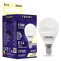 Лампа светодиодная 10Вт С37 3000К Е14 176-264В TOKOV ELECTRIC TKE-C37-E14-10-3K