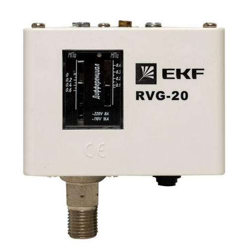 Реле избыточного давления RVG-20-0.6 (0.6МПа) EKF RVG-20-0.6 фото 6