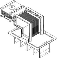 Секция фланцевая лев. Тип1 4000А Al 3L+N+1/2PE IP55 тран. IEK LB-4000A5-35-F-FL1